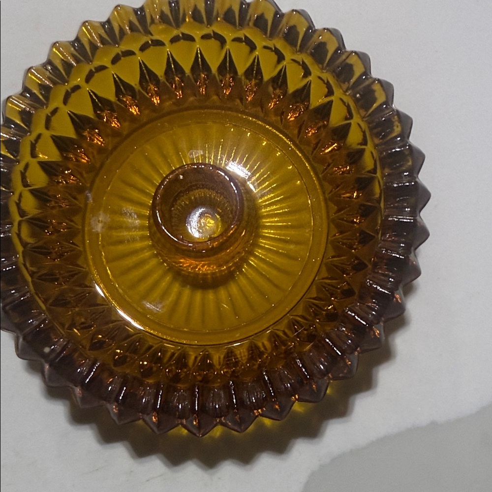 Amber Glass Decorative Bowl